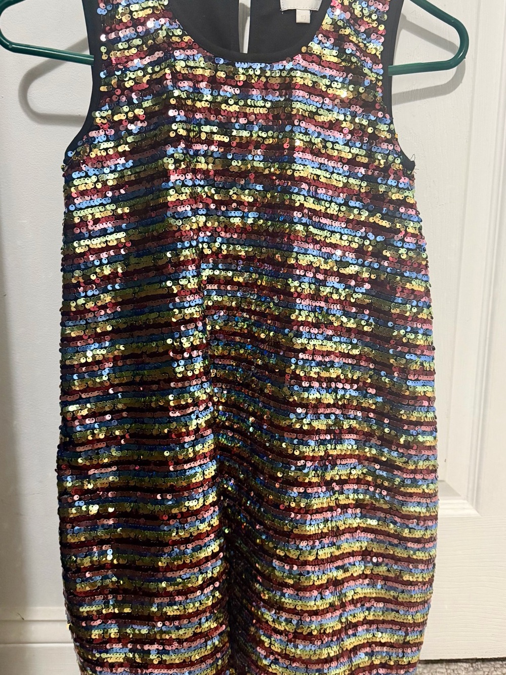 BCBGirls Black Dress with Rainbow Sequin Detail
